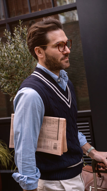 Alan Paine Knitwear Chadbury Cricket Slipover