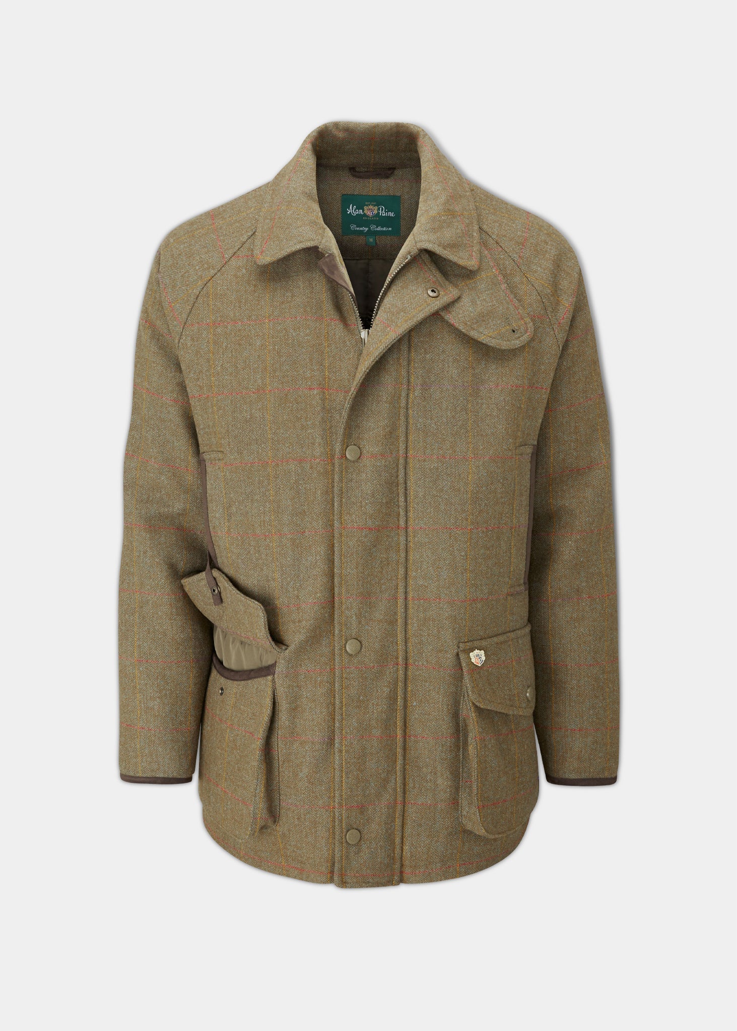Combrook Men s Waterproof Tweed Coat In Hawthorn Alan Paine Europe