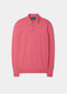 Pentlow Luxury Cotton Long Sleeve Polo Shirt In Swizzle