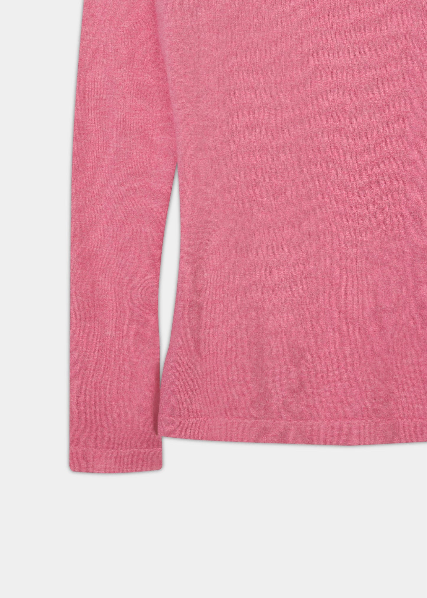 Alan Paine ladies cotton cashmere jumper in colourway carnation with a crew neck