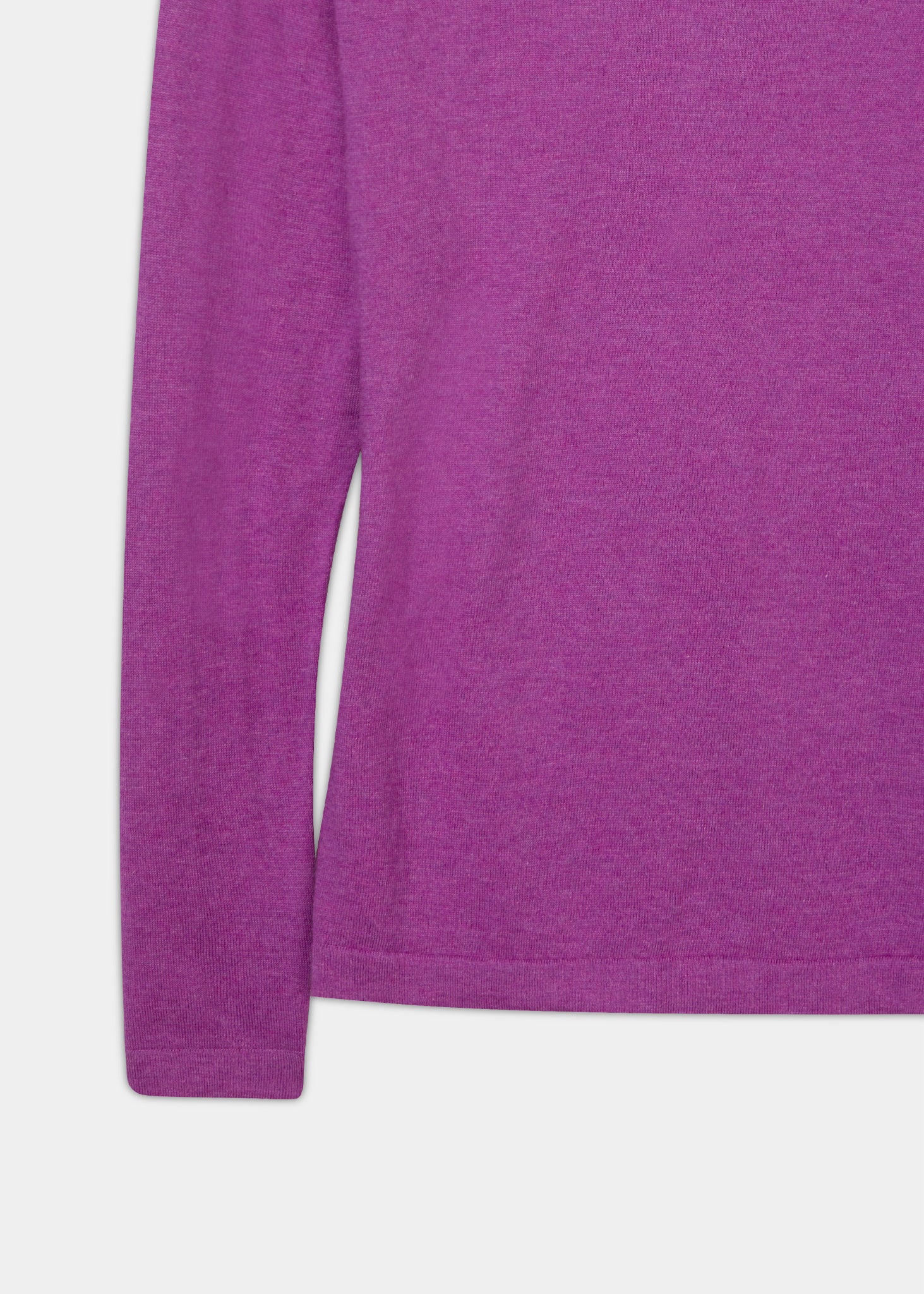 Alan Paine ladies cotton cashmere jumper in colourway orchid with a crew neck