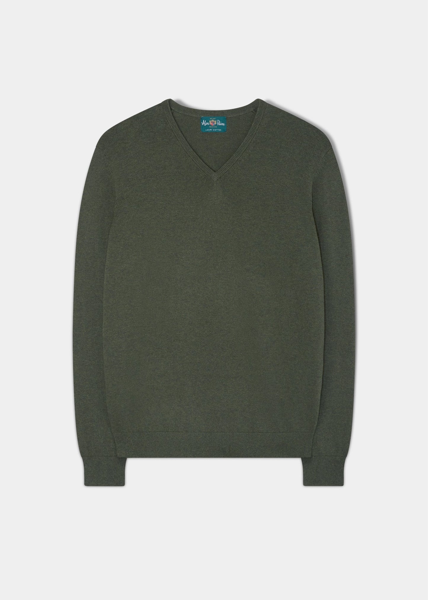 Rothwell Cotton Cashmere Jumper In Spruce