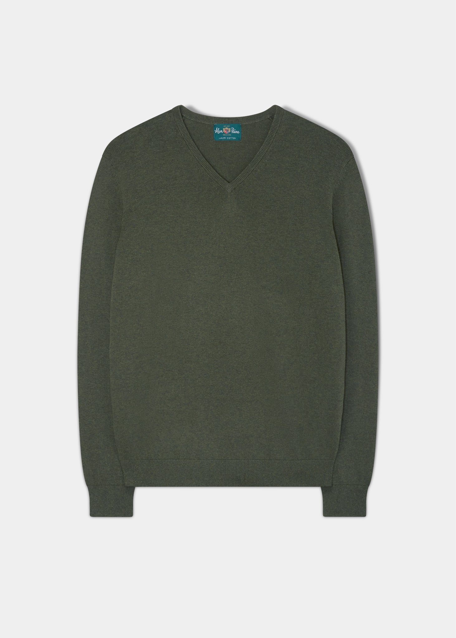 Rothwell Cotton Cashmere Jumper In Spruce