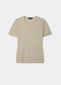 Ladies cotton cashmere short sleeved t-shirt in colourway carnation