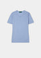 Ladies Cotton Cashmere T-Shirt In Steel Blue