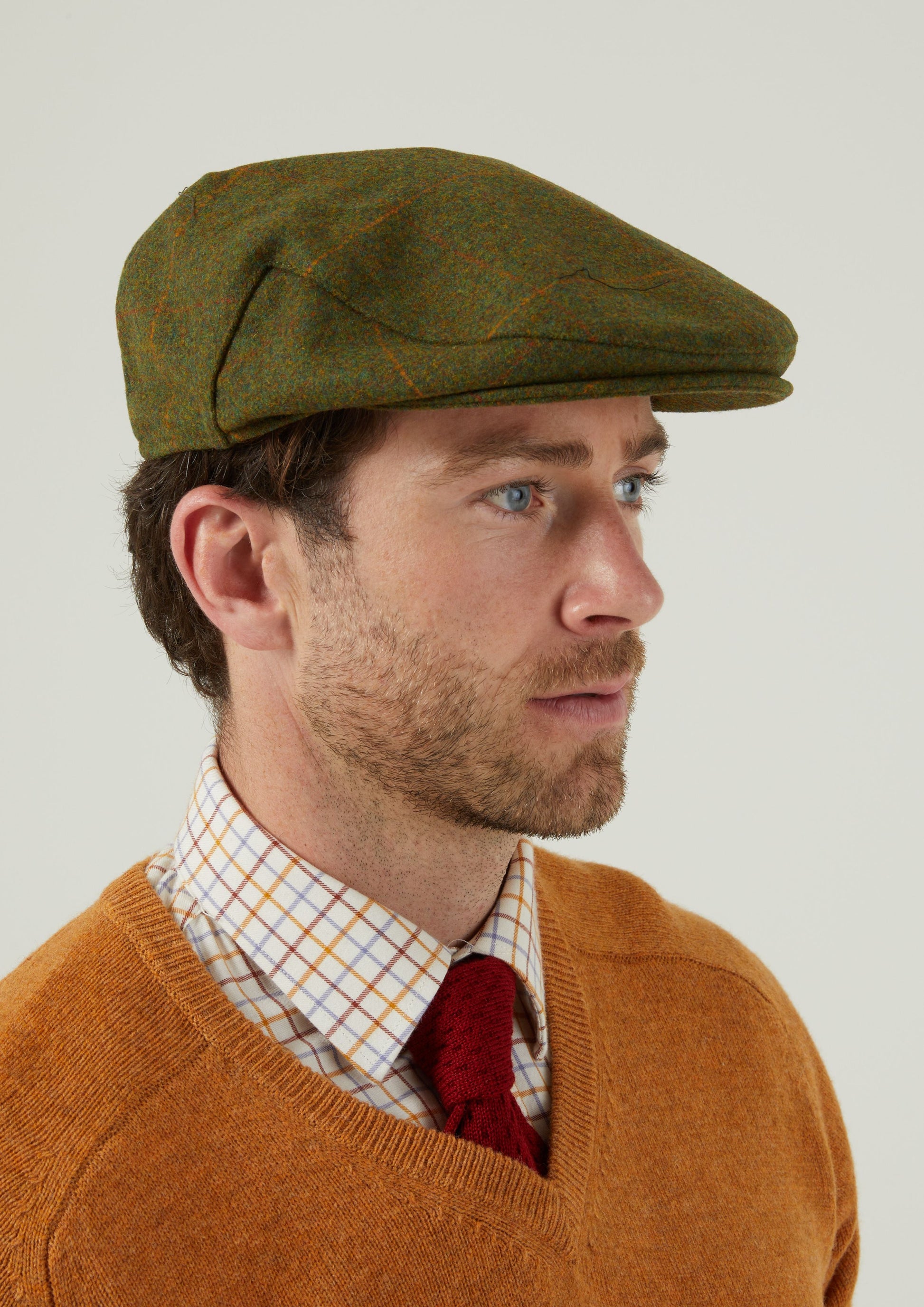 Combrook Men's Tweed Flat Cap In Maple