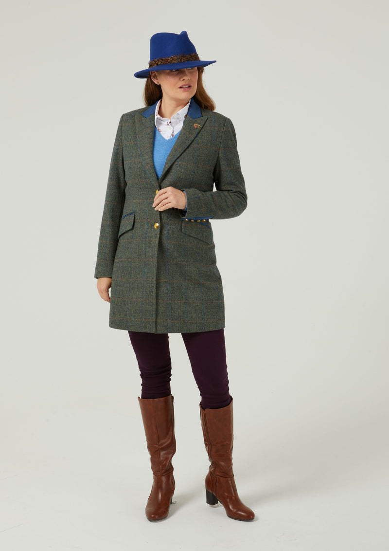 Combrook Ladies Mid-Thigh Coat In Spruce