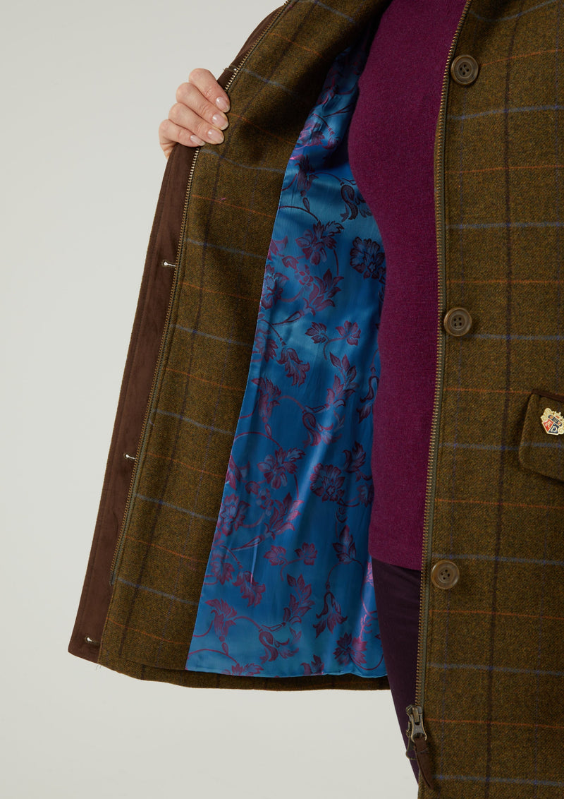 Combrook Ladies Tweed Field Jacket In Hazel 