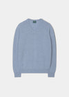 Men's Lambswool Vee Neck Jumper in Paradise Blue - Regular Fit
