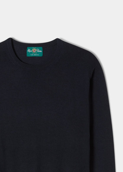 Radstone Merino Wool Jumper in Dark Navy - Regular Fit