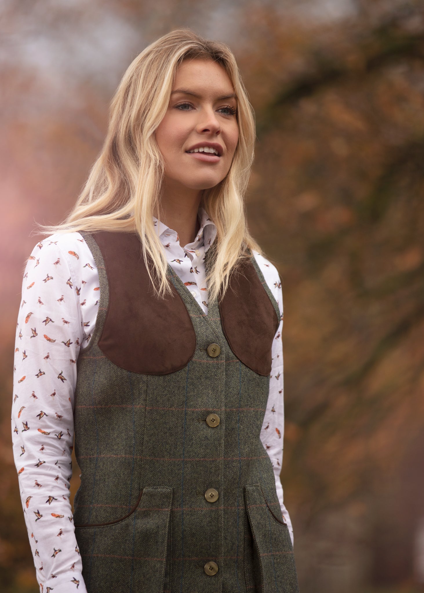 combrook-ladies-tweed-shooting-waistcoat-spruce