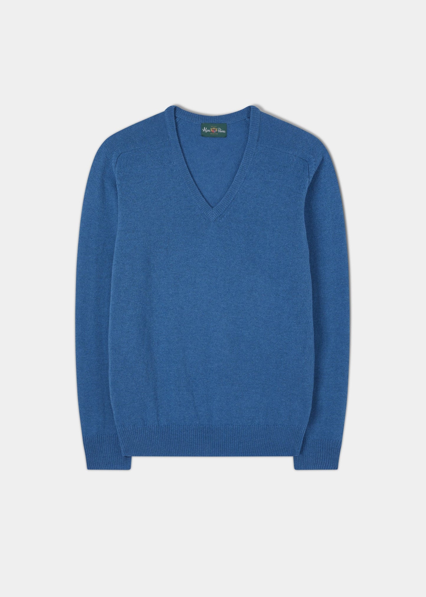 Hampshire Lambswool Jumper in Teal Blue