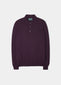 Hindhead Men's Merino Wool Polo Shirt in Black Grape - Regular Fit