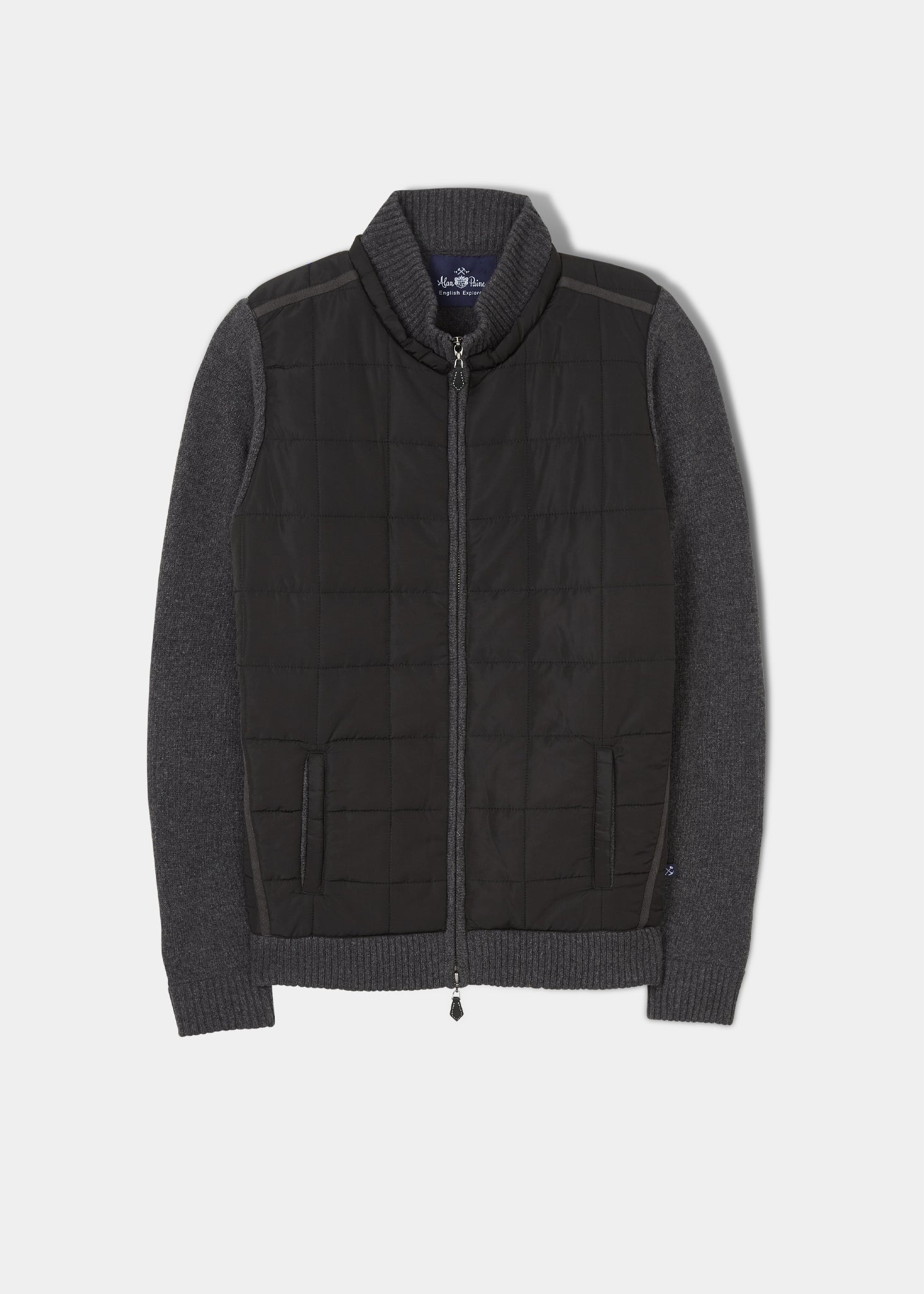 Men's Wool And Polymide Zip Up Jacket In Grey