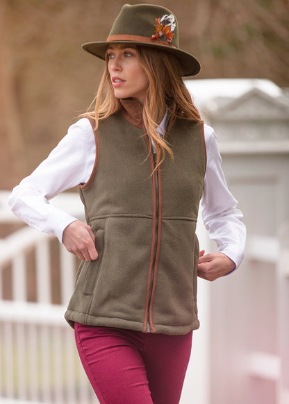 ladies-fleece-gilet-green