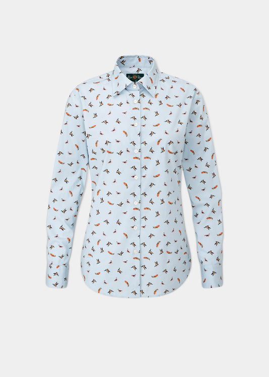 Lawen Ladies Printed Cotton Shirt - Duck Design