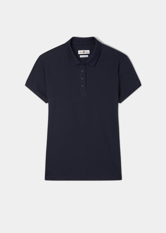 Ladies Pique Polo Shirt In Navy
