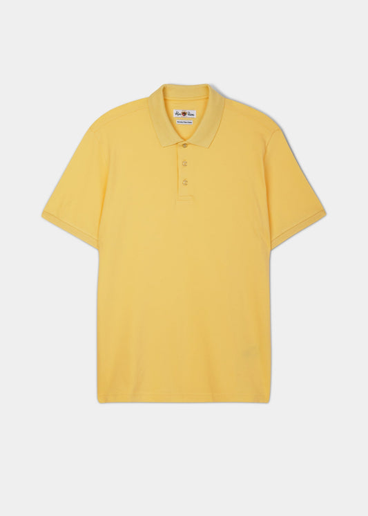 Lakeshore Pique Polo Shirt In Lemon