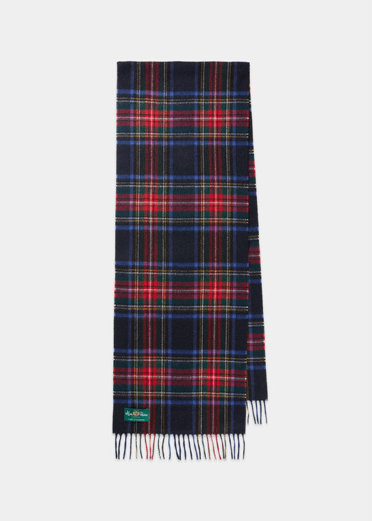 Wardlow Cashmere Check Scarf in Red